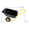 JANSNO Heavy-Duty Garden Wheelbarrow with Dual 10-Inch Pneumatic Wheels for Lawn & Outdoor Use - 2 of 4