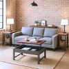 4pc 42" Pomona Living Room Set with Lift Top Coffee Table, Console Table and Two End Tables Rustic Natural - Alaterre Furniture - 3 of 4