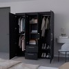 NicBex Armoire Wardrobe Closet Storage Cabinet with Doors & Drawers for Bedroom - 4 of 4