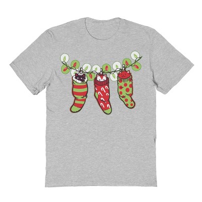 Rerun Island Men's Jingle Meow Short Sleeve Graphic Cotton T-Shirt