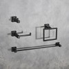 Elegant Lighting Isla 4-Piece Bathroom Hardware Set in Matte Black - 3 of 4