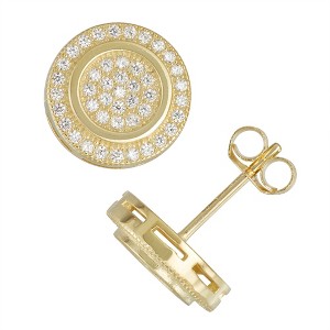 Designs By Gioelli 14K Gold Over Sterling Silver Cubic Zirconia Stud Earrings - 1 of 2