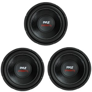 PYLE 12" 1600W 4Ohm DVC Black Car Stereo Audio Power Subwoofer Dual Coil(3 Pack) - 1 of 4
