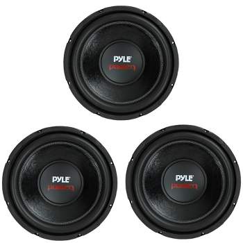 PYLE 12" 1600W 4Ohm DVC Black Car Stereo Audio Power Subwoofer Dual Coil(3 Pack)