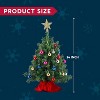 Joyfy Christmas Tree Decorations, 24"/2FT Mini Tabletop Artificial Xmas Tree with Star Treetop & Ornaments, DIY Christmas Decorations Indoor - 3 of 4