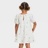 Toddler Girls' Hearts Short Sleeve Dress - Cat & Jack™ Cream - 2 of 3