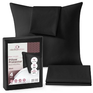 Circles Home, 100% Cotton Zippered Pillow Protector - 1 of 4