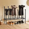 Boersma 2-Tier Free Standing Boot Rack – Black Metal Shoe Storage Organizer for Tall Boots, Sneakers, and Closet Use, Holds Up to 6 Pairs - 3 of 4