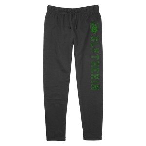 Junior's Harry Potter College Slytherin  Jogger Sweatpants - Black - X Large - 1 of 3