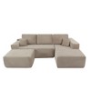 105.7'' Plush Corduroy Deep-Seat Modular Sectional Sofa with U-Shaped Chaise and No-Assembly Design - 3 of 4