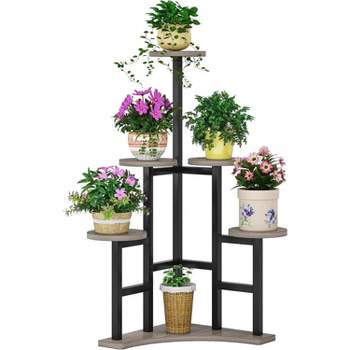 Tribesigns 6-Tier Plant Stand Shelf, Multiple Potted Plant Holder Organizer Rack