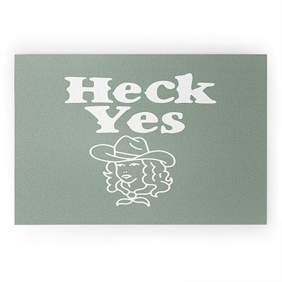 Nick Quintero Heck Yes I 36" x 24" Welcome Mat - Society6
