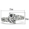 Slickblue Women's Classic Clear CZ Center Brass Ring, Rhodium Finish, Single-Tone, Size 5-9 - 2 of 4
