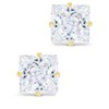 SHINE by Sterling Forever Sterling Silver Princess Cut Prong Set Stud Earrings - 2 of 4