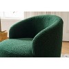 CAVINAS Teddy Fabric Arm Chair with Wood Frame,Plush Cushion,Accent Chair for Living Room,Bedroom - 4 of 4