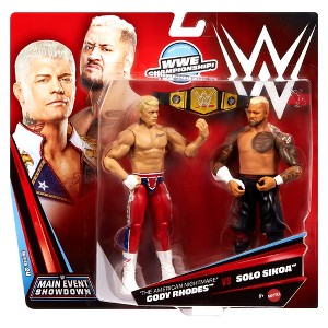 WWE Main Event 2-Packs 24 Cody Rhodes & Solo Sikoa Action Figure - 1 of 3