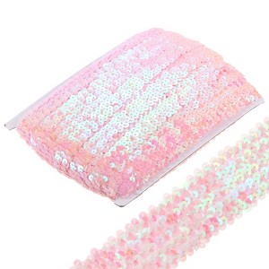 Unique Bargains Waterproof Flat Elastic Crafts Sewing Dress Sequins Trim Ribbon - 1 of 4