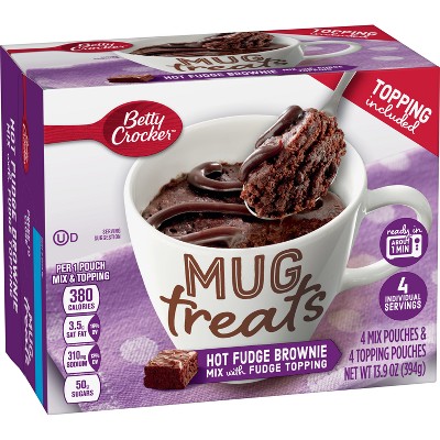 Betty Crocker Mug Treats Hot Fudge Brownie Cake Mix - 13.9oz/4ct