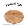 SEVOBAL Serving Platters Froggy Round Wooden Platter, Whimsical Serving Board for Elegant Entertaining, Family Parties, Brown, 13.75"*13.75"*1" - 3 of 4