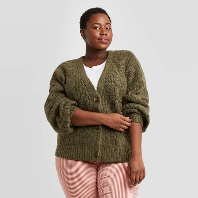 olive green cardigan target