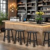 FURNIinspire Counter And Bar Stools Bar Stool Without Back And Armrests, Metal Frame Industrial Style Bar Stool, Black, 17"*14"*29" - 2 of 4