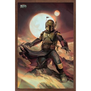 Trends International Star Wars: The Book of Boba Fett - Boba on Tatooine Framed Wall Poster Prints - 1 of 4