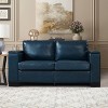 GDFStudio Maribel 67.7" Modern Rubberwood Faux Leather Upholstered Storage Loveseat with Cushions and Cup Holder - 2 of 4