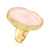 Ross-Simons 17.00 Carat Rose Quartz Ring in 18kt Gold Over Sterling - 3 of 4