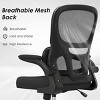 Lirago Ergonomic Office Chair – Adjustable Height, Lumbar Support, Breathable Mesh Seat & Flip-Up Armrests–Swivel Rolling Chair Black - 4 of 4