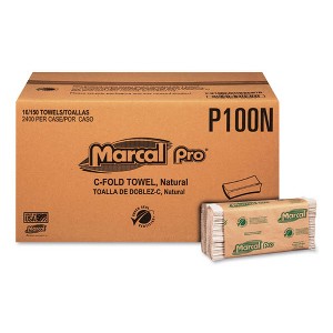 Marcal PRO Folded Paper Towels, 1-Ply, 12.88  x 10.13, Natural, 150/Pack, 16 Packs/Carton - 1 of 1