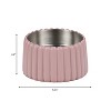 THE LICKER STORE Ripple Ridge Small/Medium Slanted Concrete & Stainless Steel Bowl 16oz (2 Cups) Pet Feeder - 4 of 4