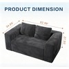 Kumasinova Cloud Loveseat Sofa Couch in a Box,Boneless Corduroy Couch with Memory Foam,Compressed No Assembly Small Couch for Apartment,Living Room - 3 of 4