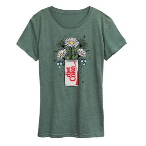 Women's - Diet Coke - Flowers In Can Short Sleeve Graphic T-Shirt - 1 of 4