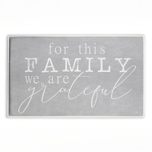Stupell Industries For This Family Gratitude Printed Plush Bath Mat And Bath Rug, Design By Jaxn Blvd., 18"X30" - 1 of 4