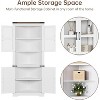67" Tall Corner Storage Cabinet with Glass Doors - Adjustable Shelves Freestanding Organizer for Bathroom Kitchen Living Room - 3 of 4