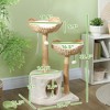 Angel Sar 37 Inch Modern Cat Tree with Wooden Scratching Posts, Condo, Beds & Toy Balls, Anti-Tip Kit Included for Wall Safety - 3 of 4