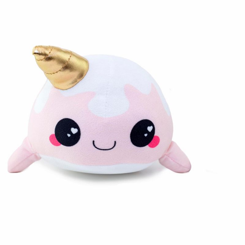 Seven20 Glitter Galaxy 6-Inch Ice Cream Cone Horn Pink Narwhal Collectible Plush, 1 of 8