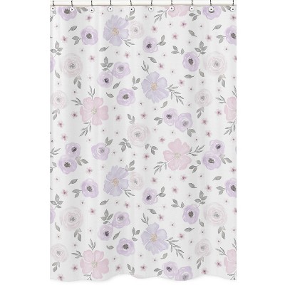 Lavendar Floral Shower Curtain - Sweet Jojo Designs