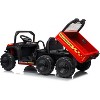24V Electric Ride-On Dump Truck- 2-Seater w/ Parent Remote, All-Terrain Tires, 3 Speeds, Music & Safety Belts for Ages 3-8 - 2 of 4