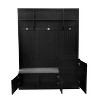 Elegant Design Hall Tree with Comfort and Storage Solutions, Functional Hallway Shoe Cabinet with Bench and Cushion - Maison Boucle - 3 of 4