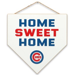MLB Chicago Cubs Home Sweet Home Hanging Wood Wall Decor - 1 of 4