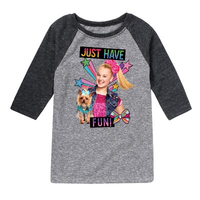 Boys' JoJo Siwa Just Have Fun!  - Athletic Heather/Heather Black - X-Large