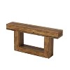 Resenkos Brown Wooden Console Table, Stylish Entryway Display, Perfect Sofa Side Table, Living Room Home Decor, Durable Furniture Piece, - 4 of 4