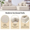 1/2/3/4pcs Oversized Modular Sectional Sofa, Boucle Convertible Floor Sofa Couch Set 4B -ModernLuxe - 4 of 4