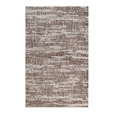 Modway Darja Distressed Rustic Modern 5x8 Area Rug - Light and Dark Tan,  100% Polyester Microfiber ,  Tight Low Pile Weave
