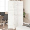 vidaXL Room Divider 3 Panels White Solid Wood Paulownia - 2 of 4