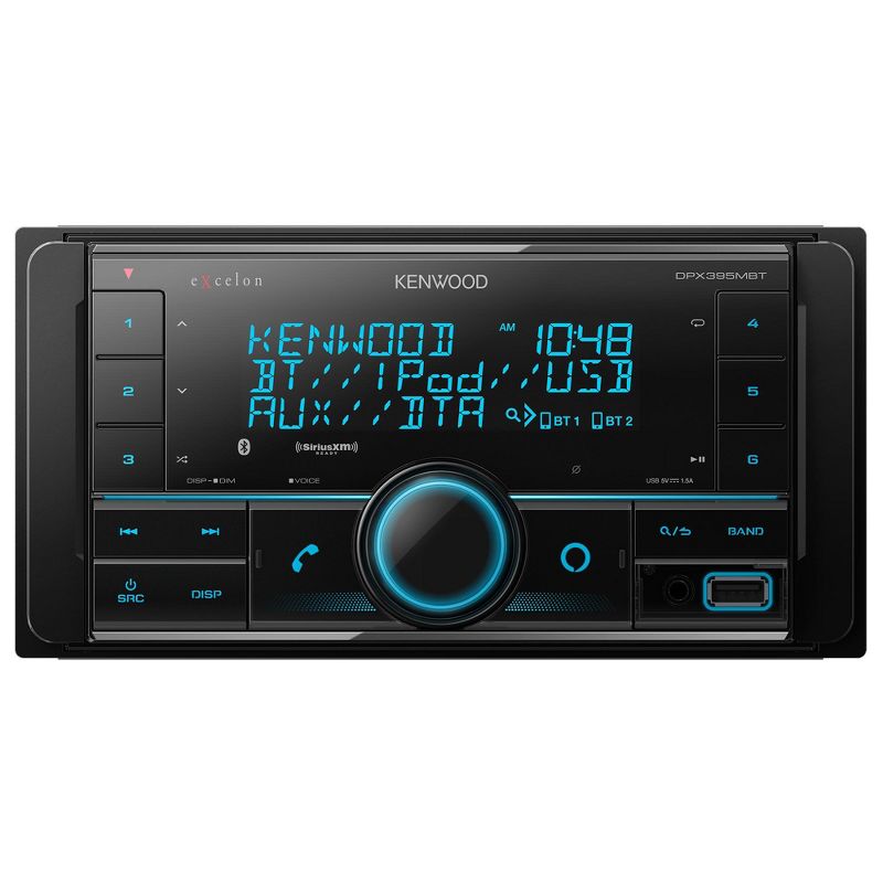 Kenwood DPX395MBT Bluetooth AUX and USB Double DIN CD receiver with a Sirius XM SXV300v1 Connect Vehicle Tuner Kit for Satellite Radio, 4 of 8