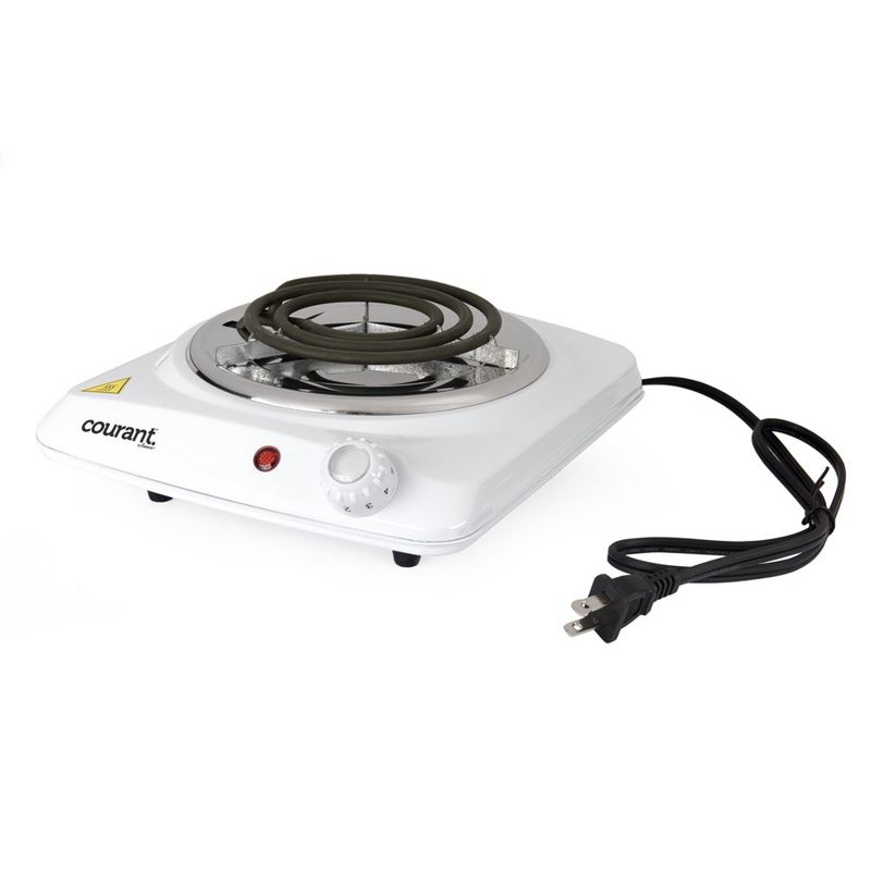 Courant 1000 Watts Electric Single Burner, White, 5 of 7