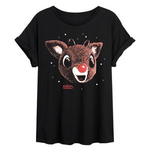 Women's - Rudolph - Rudolph Portrait Oversized Graphic T-Shirt - 1 of 4