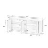 INFURNIC Decorative Storage Cabinets Wave Pattern Sideboard Buffet Cabinet with Vertical Stripes and Press-Spring Doors, Brown, 64"*15"*24" - 4 of 4